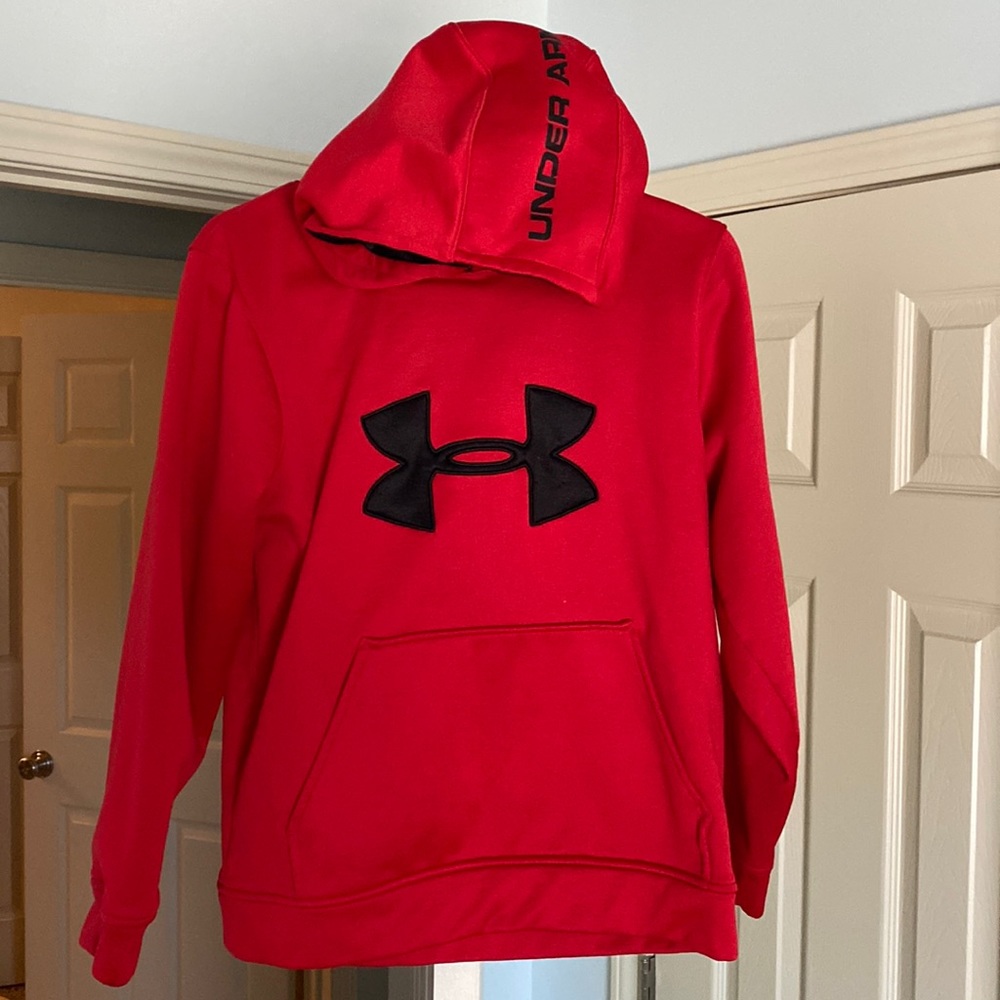 Boys Youth Medium Red Under Armour Hoodie
